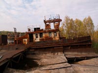 Кораблі річкового флоту у Чорнобилі