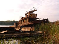 Кораблі річкового флоту у Чорнобилі